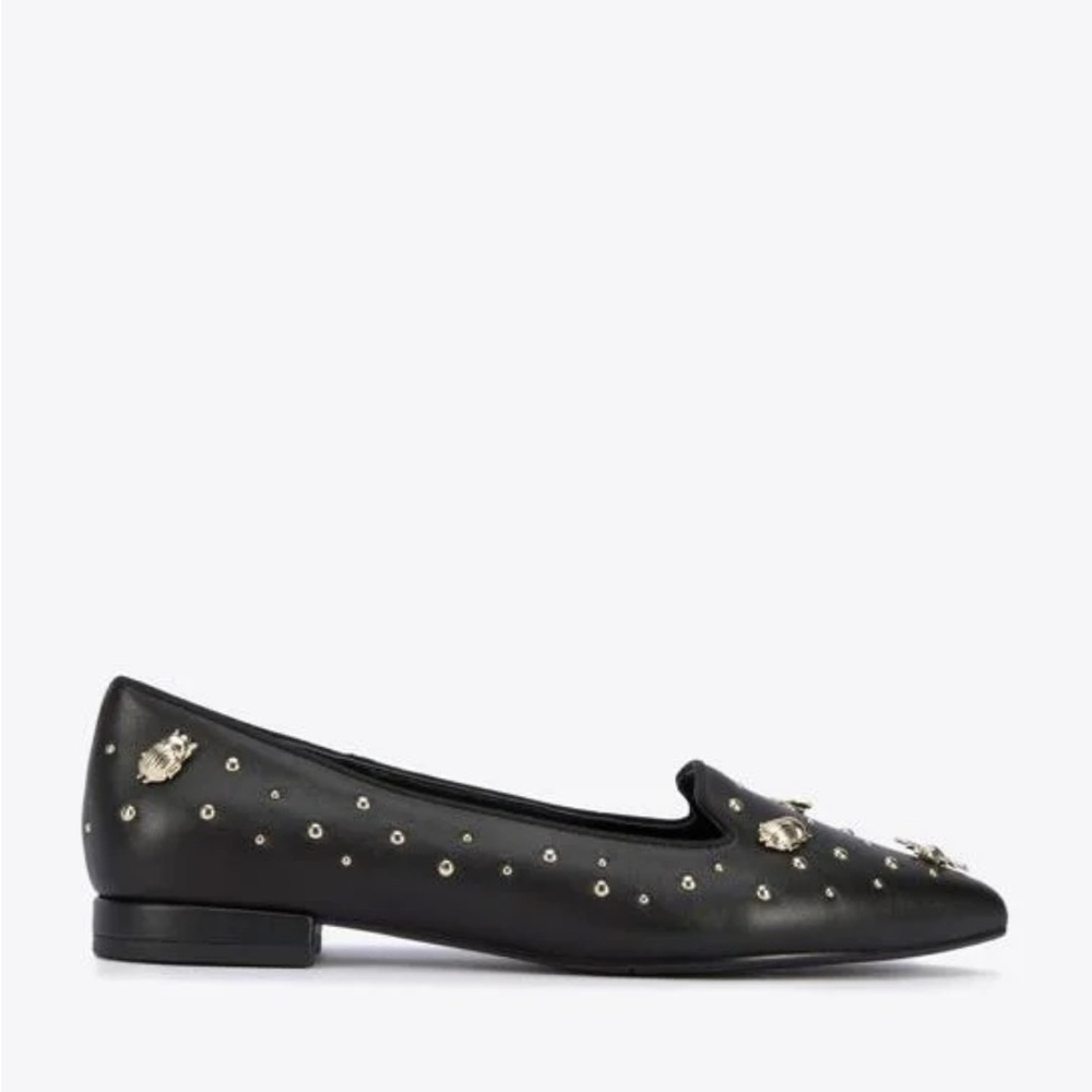 Black Studded Loafers